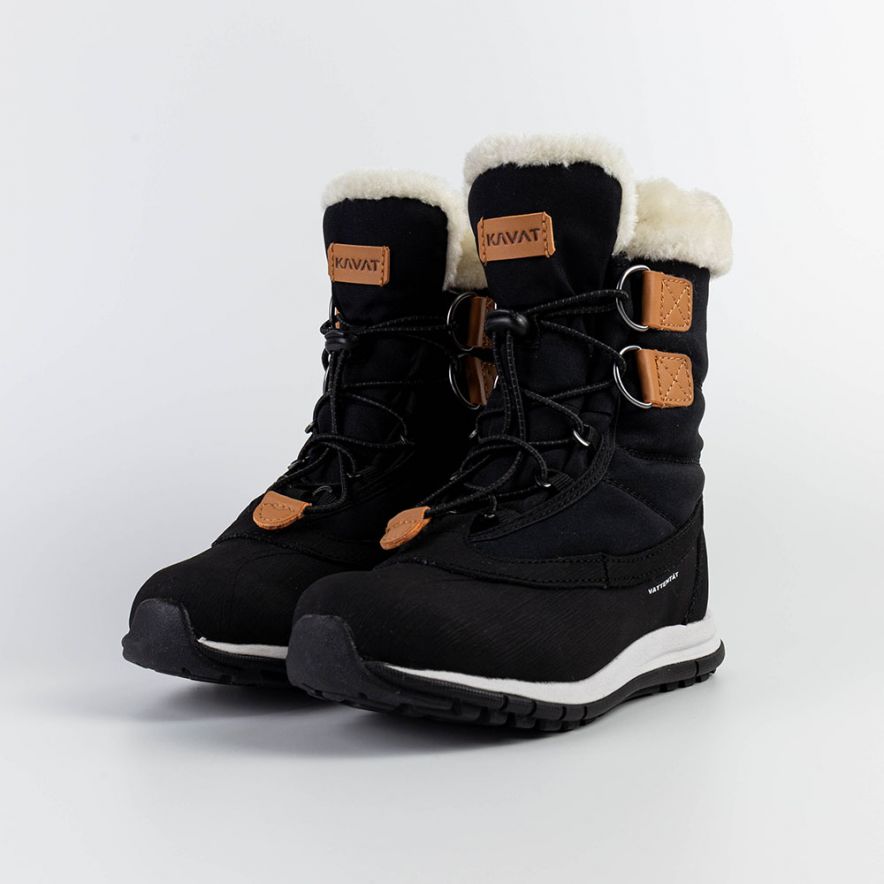 Idre WP Black sustainable kid's boots by Kavat